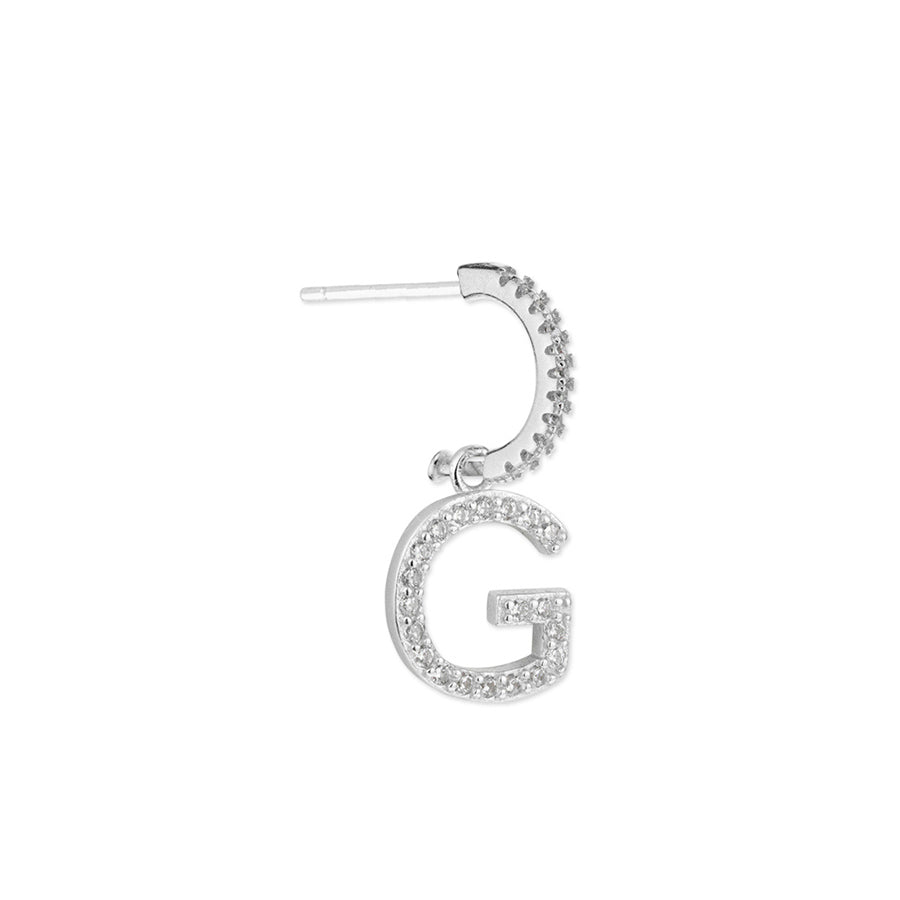 Pendientes de Plata 925 con Inicial Grabada