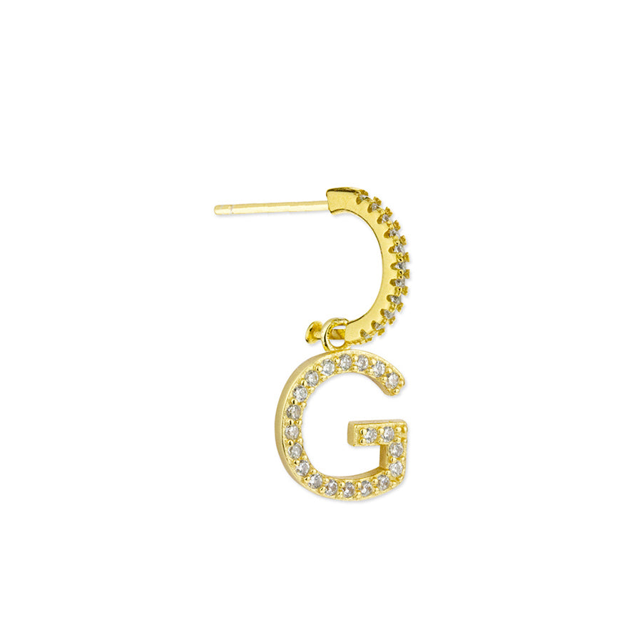 Pendientes de Plata 925 con Inicial Grabada