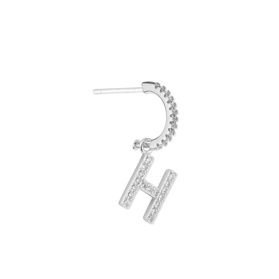Pendientes de Plata 925 con Inicial Grabada