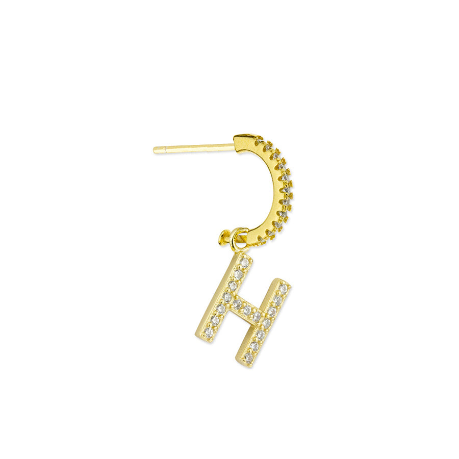 Pendientes de Plata 925 con Inicial Grabada
