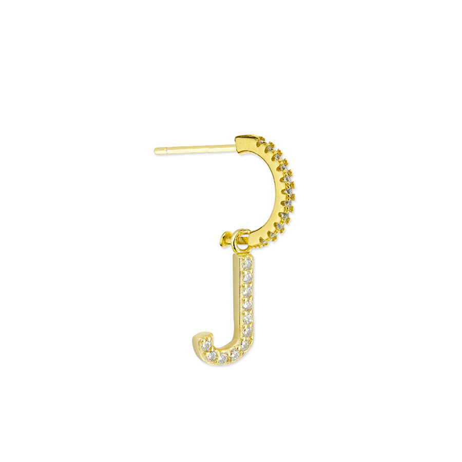 Pendientes de Plata 925 con Inicial Grabada