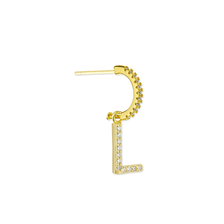 Pendientes de Plata 925 con Inicial Grabada