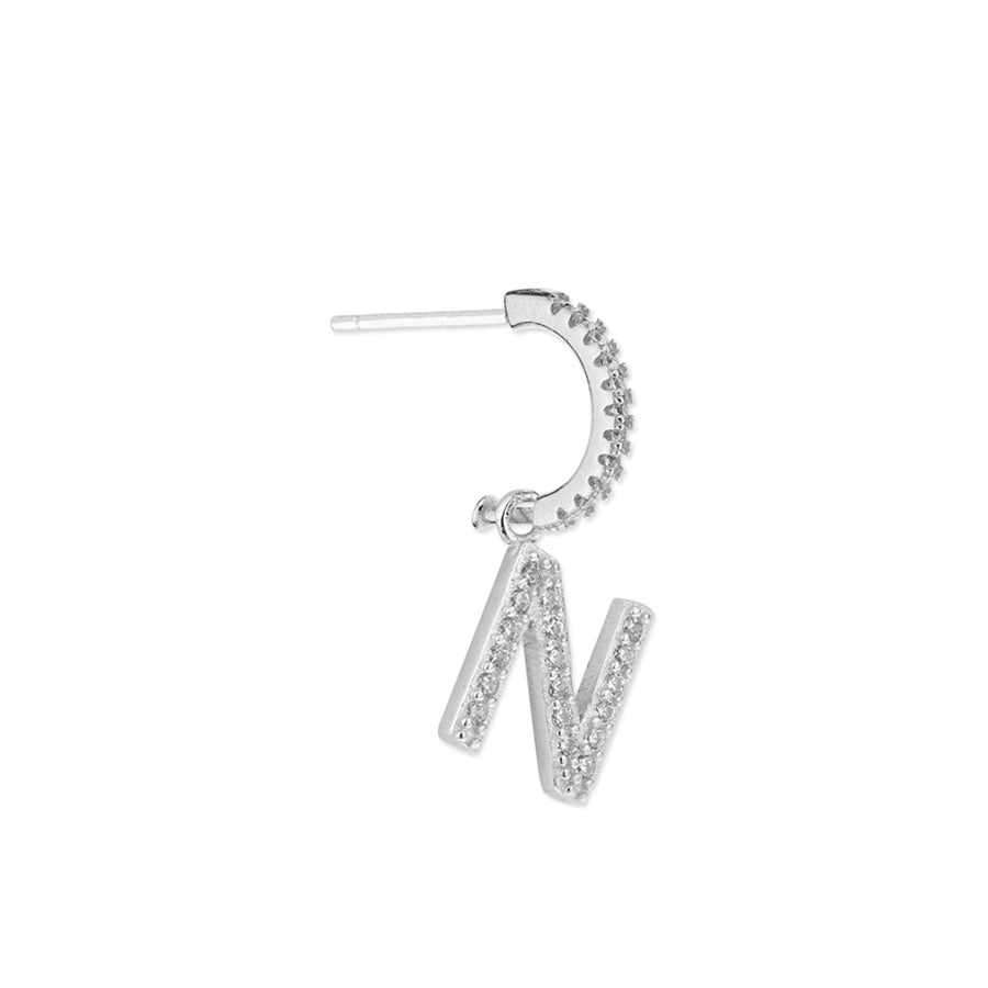Pendientes de Plata 925 con Inicial Grabada