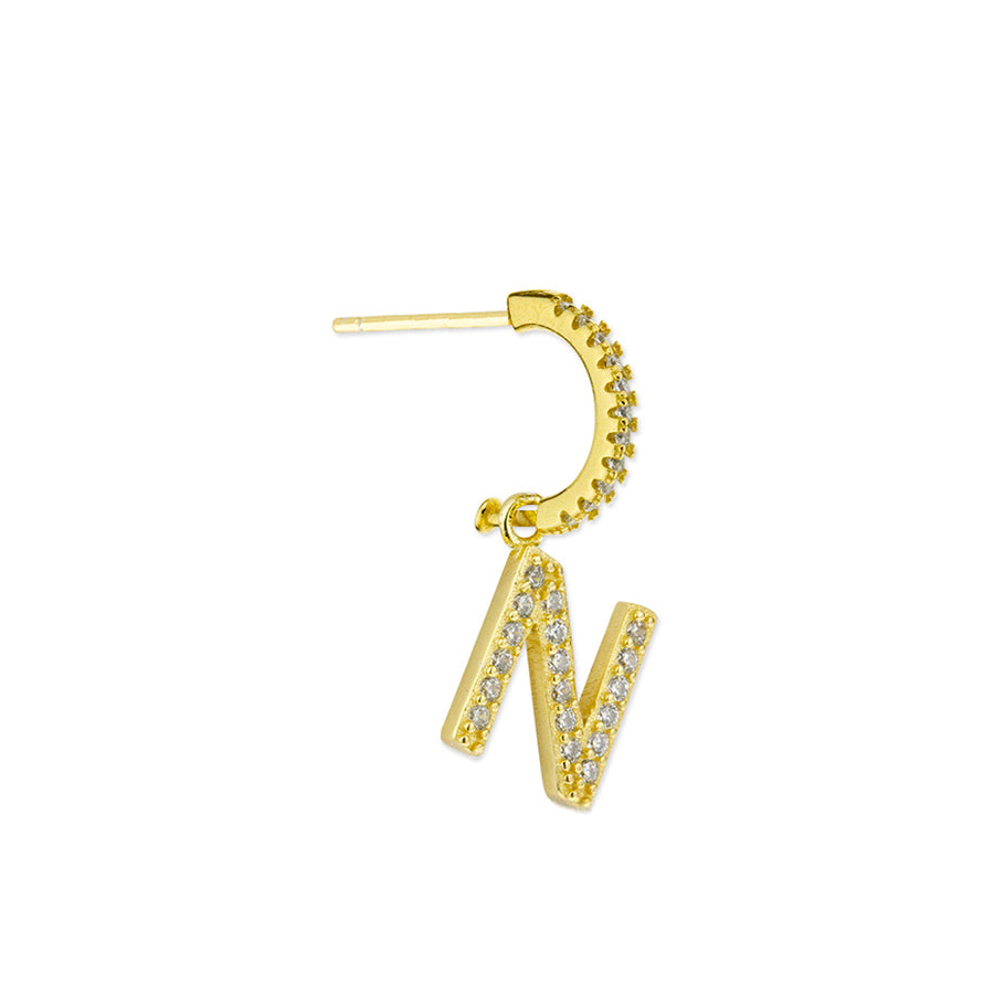 Pendientes de Plata 925 con Inicial Grabada