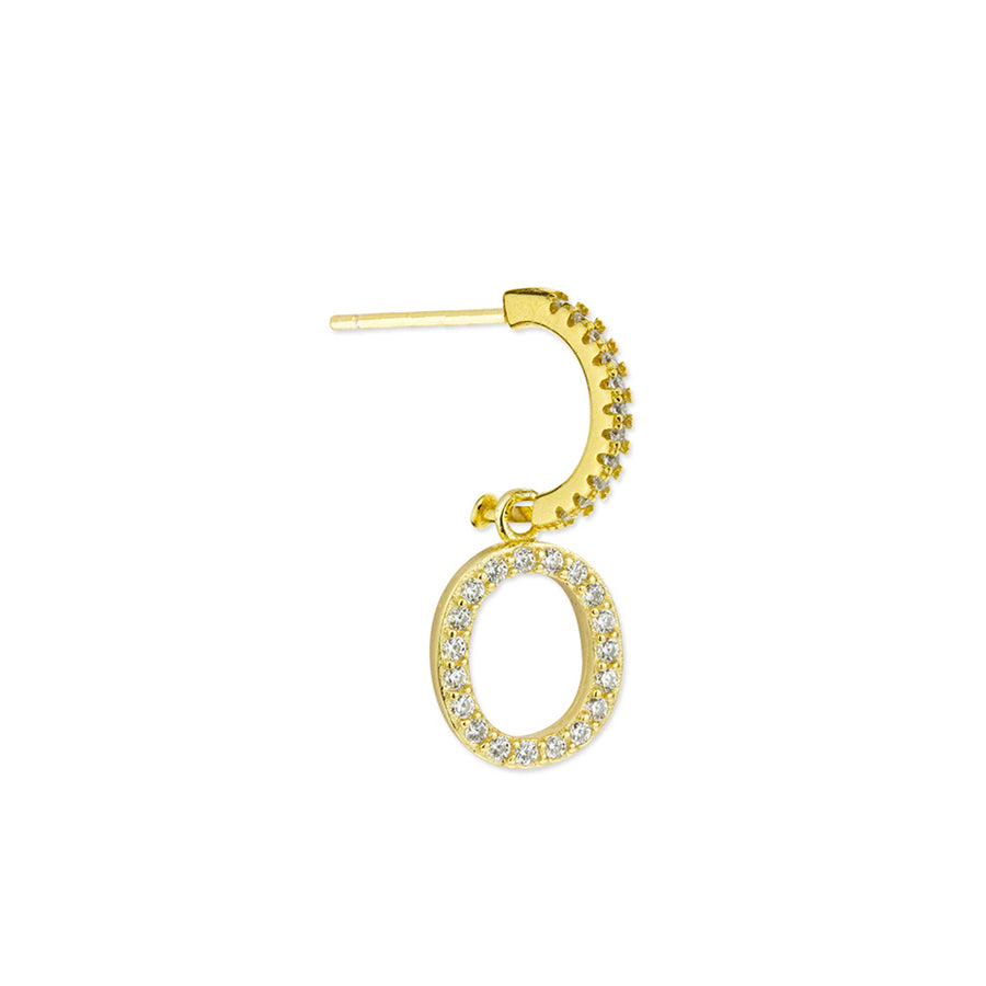 Pendientes de Plata 925 con Inicial Grabada