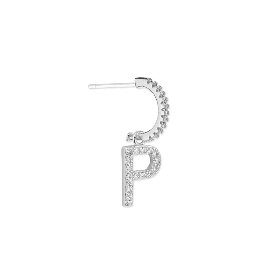 Pendientes de Plata 925 con Inicial Grabada