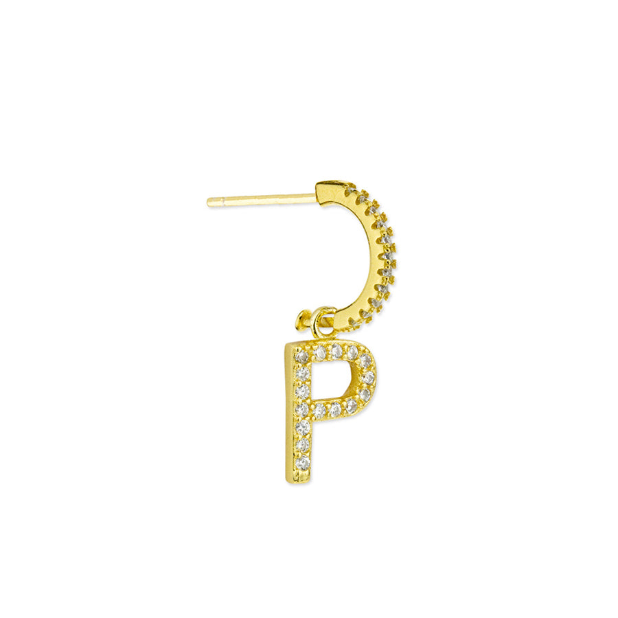 Pendientes de Plata 925 con Inicial Grabada