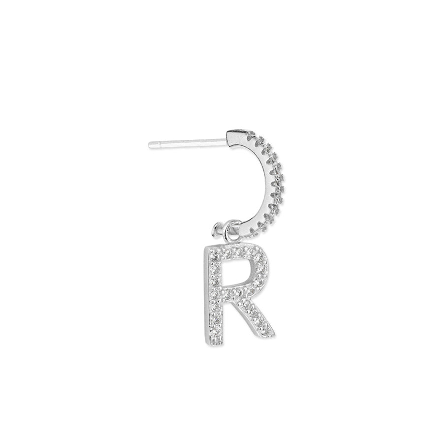 Pendientes de Plata 925 con Inicial Grabada