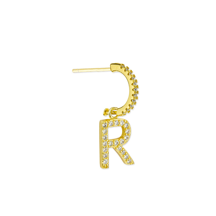 Pendientes de Plata 925 con Inicial Grabada