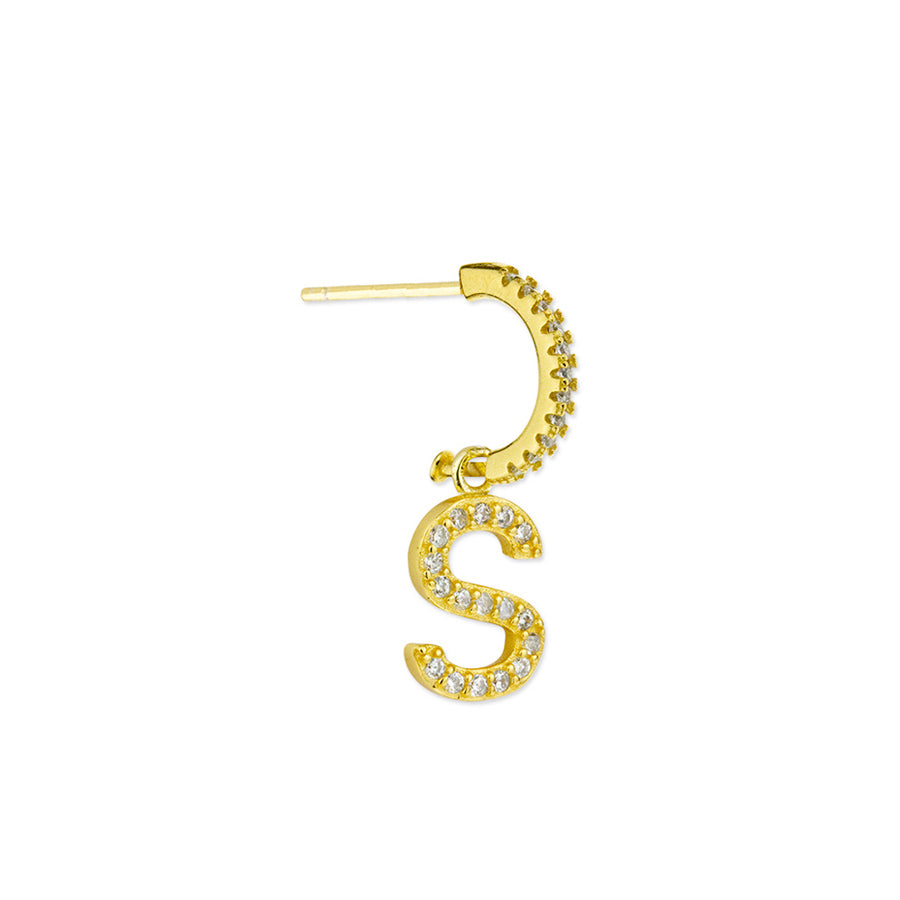 Pendientes de Plata 925 con Inicial Grabada
