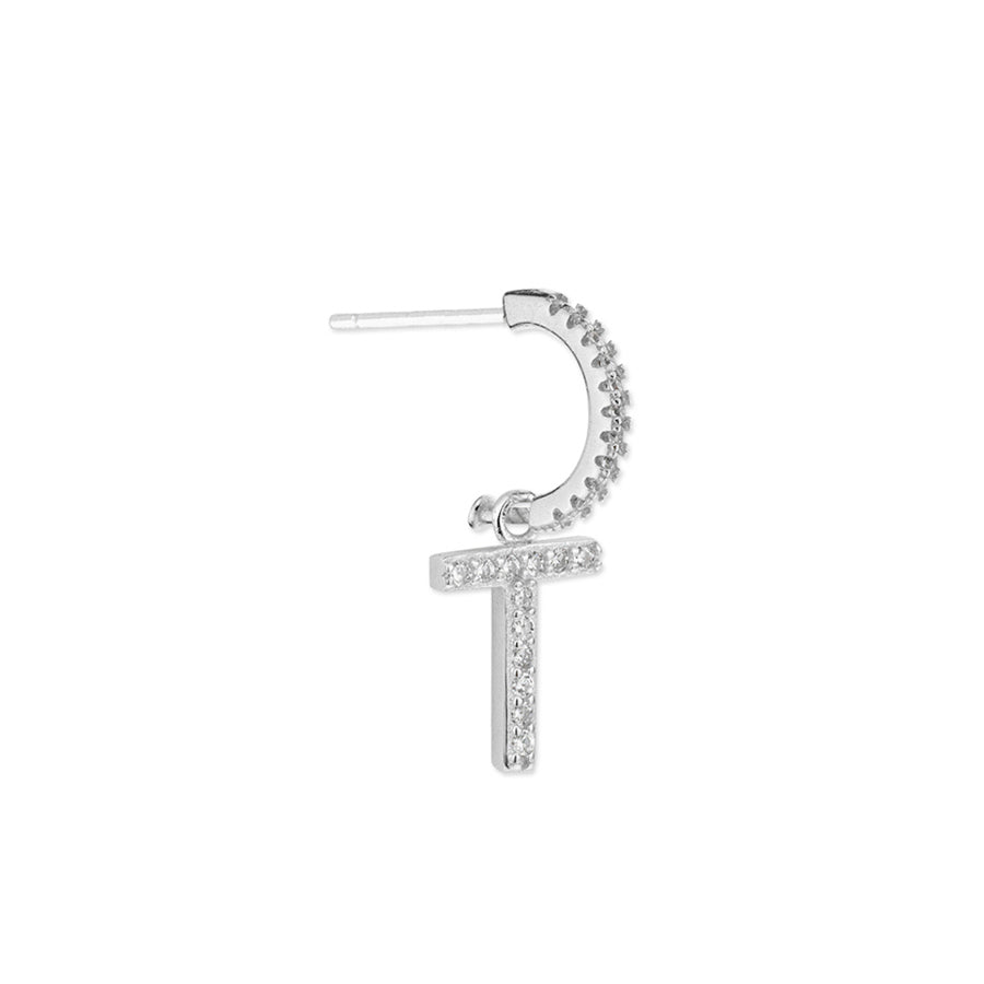 Pendientes de Plata 925 con Inicial Grabada