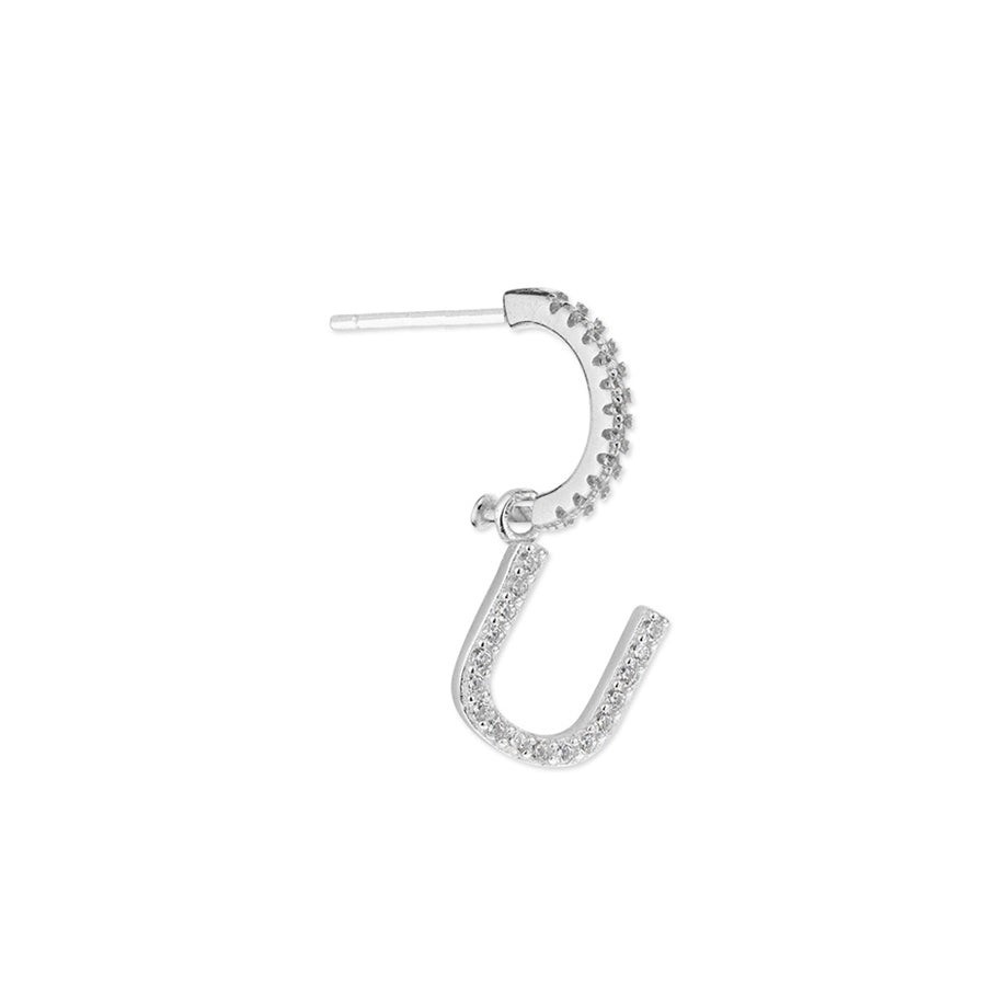 Pendientes de Plata 925 con Inicial Grabada