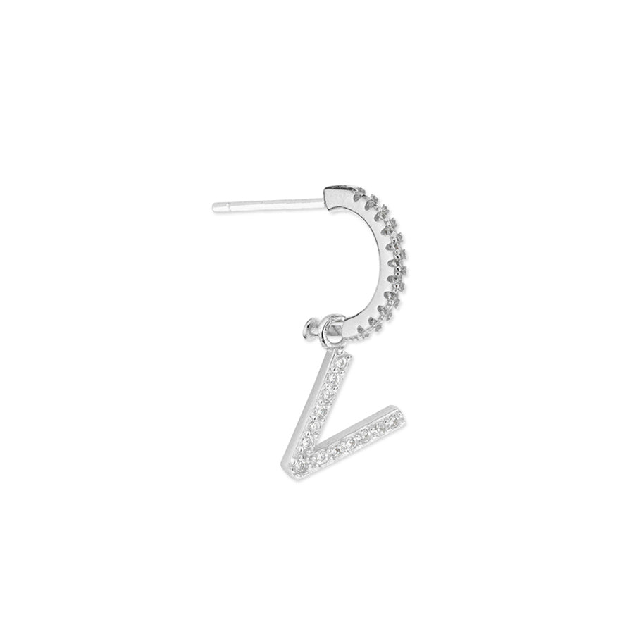 Pendientes de Plata 925 con Inicial Grabada