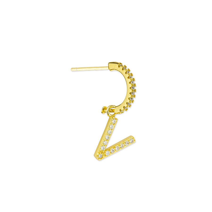 Pendientes de Plata 925 con Inicial Grabada