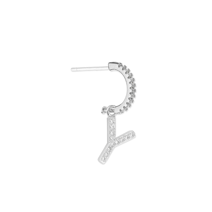 Pendientes de Plata 925 con Inicial Grabada