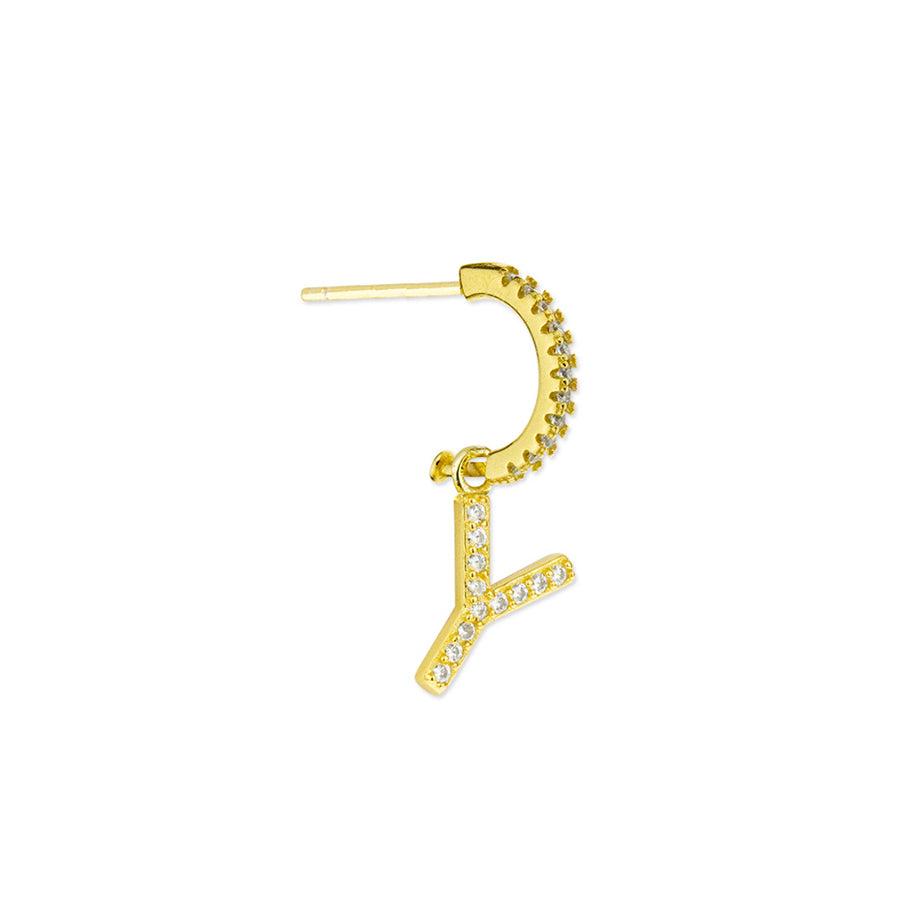 Pendientes de Plata 925 con Inicial Grabada