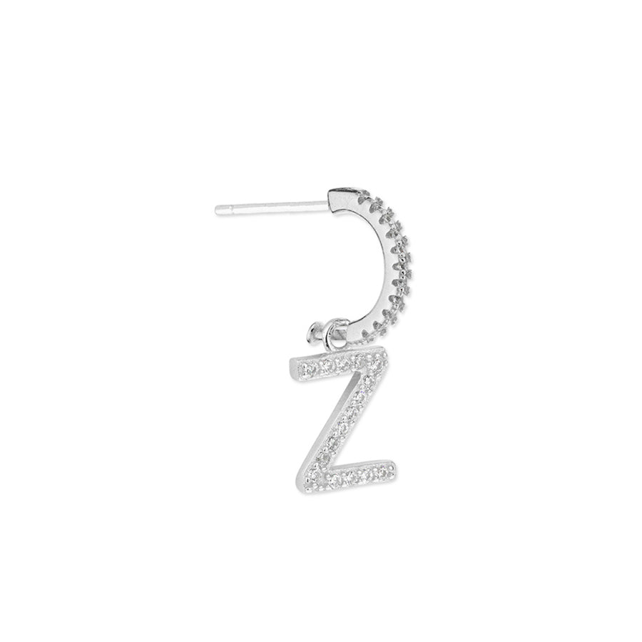 Pendientes de Plata 925 con Inicial Grabada