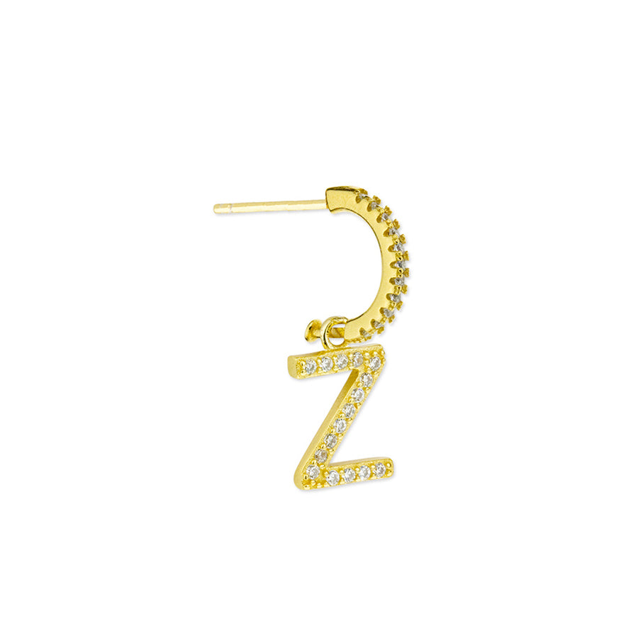 Pendientes de Plata 925 con Inicial Grabada