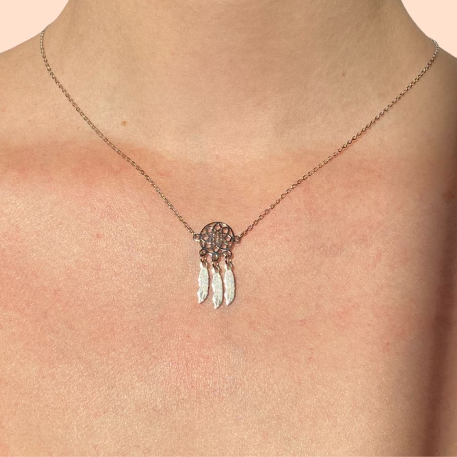 Collar Atrapa Sueños de Plata 925