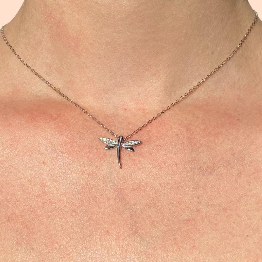 Collar Libélula de Plata 925 Personalizado