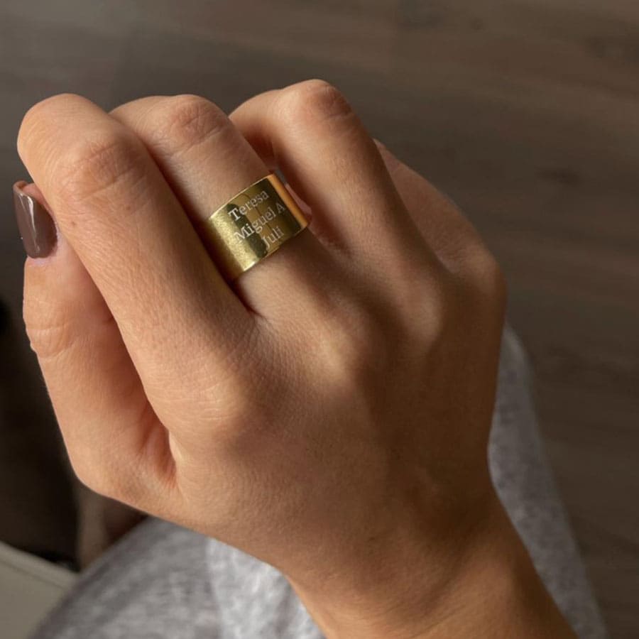Anillo de Plata 925 con Nombre Grabado