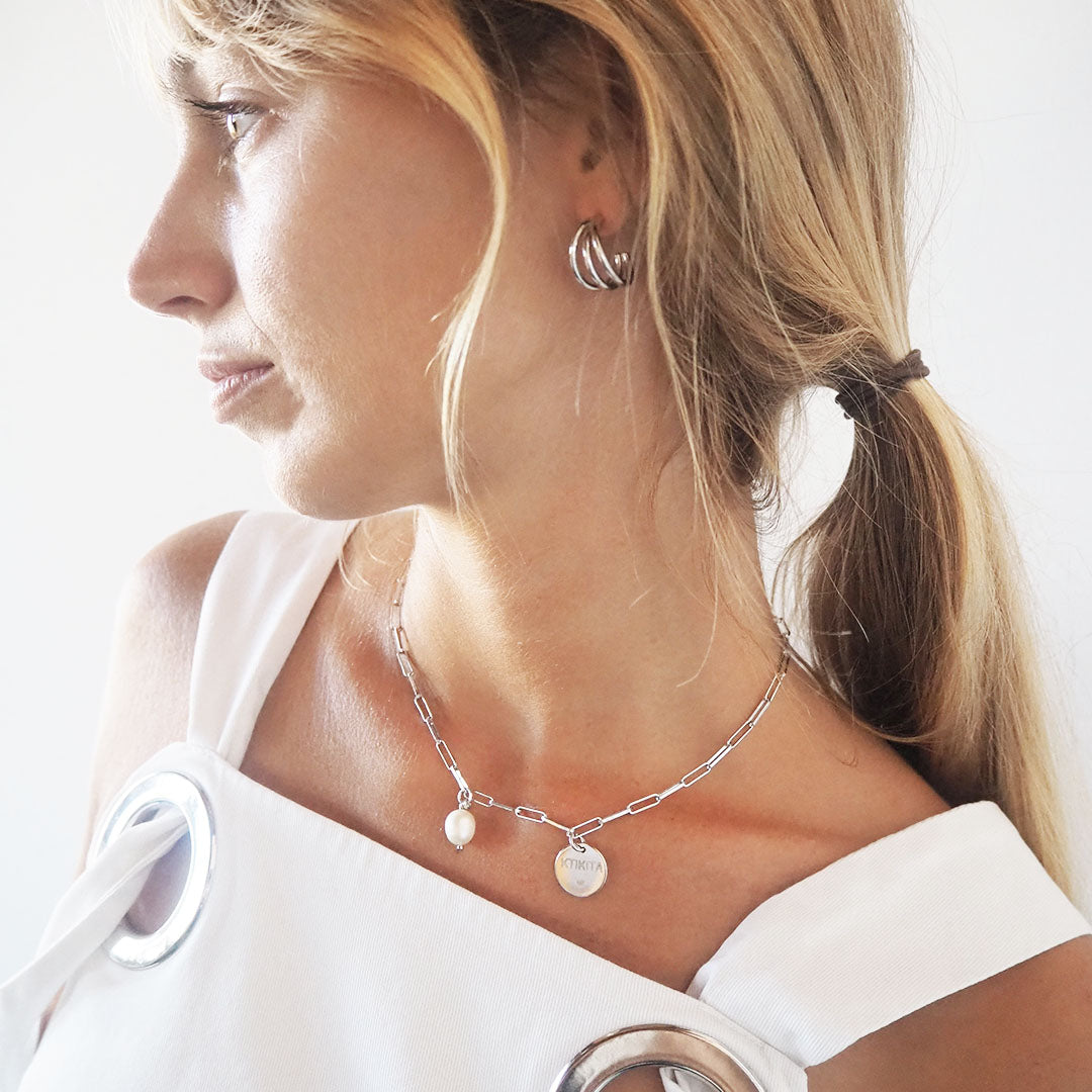 Collar Shell con Perla de Plata 925 Personalizado