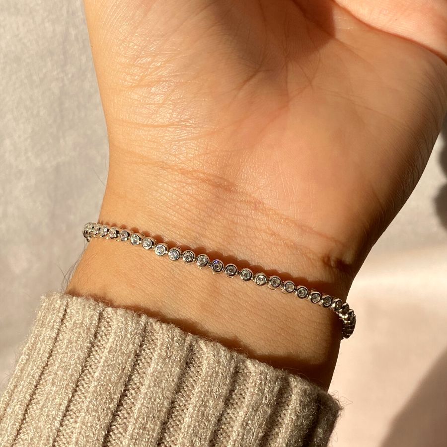 Pulsera Bisel de Plata 925 Personalizada
