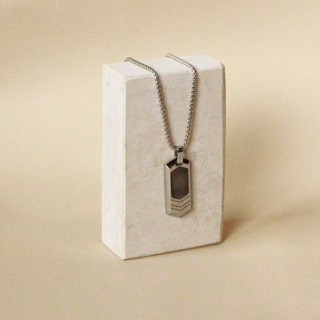Collar Bala Militar de Acero para Hombre Personalizado