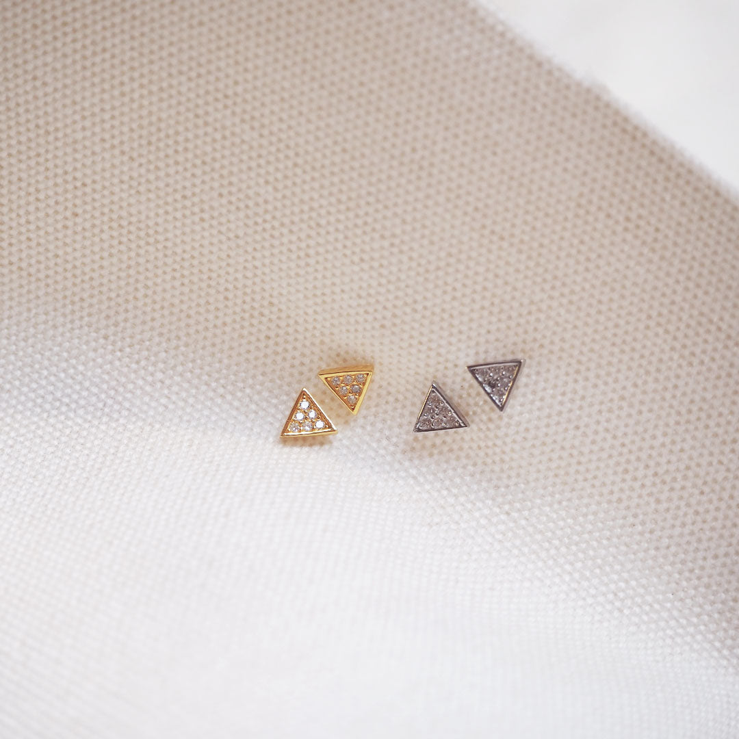 Pendientes Mini Triángulo de Plata