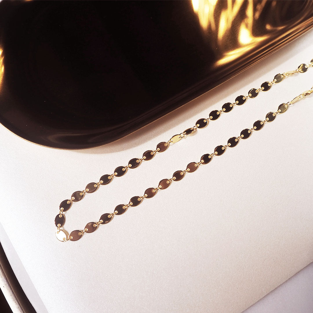 Collar Chocker Lentejuelas de Plata 925 Personalizado