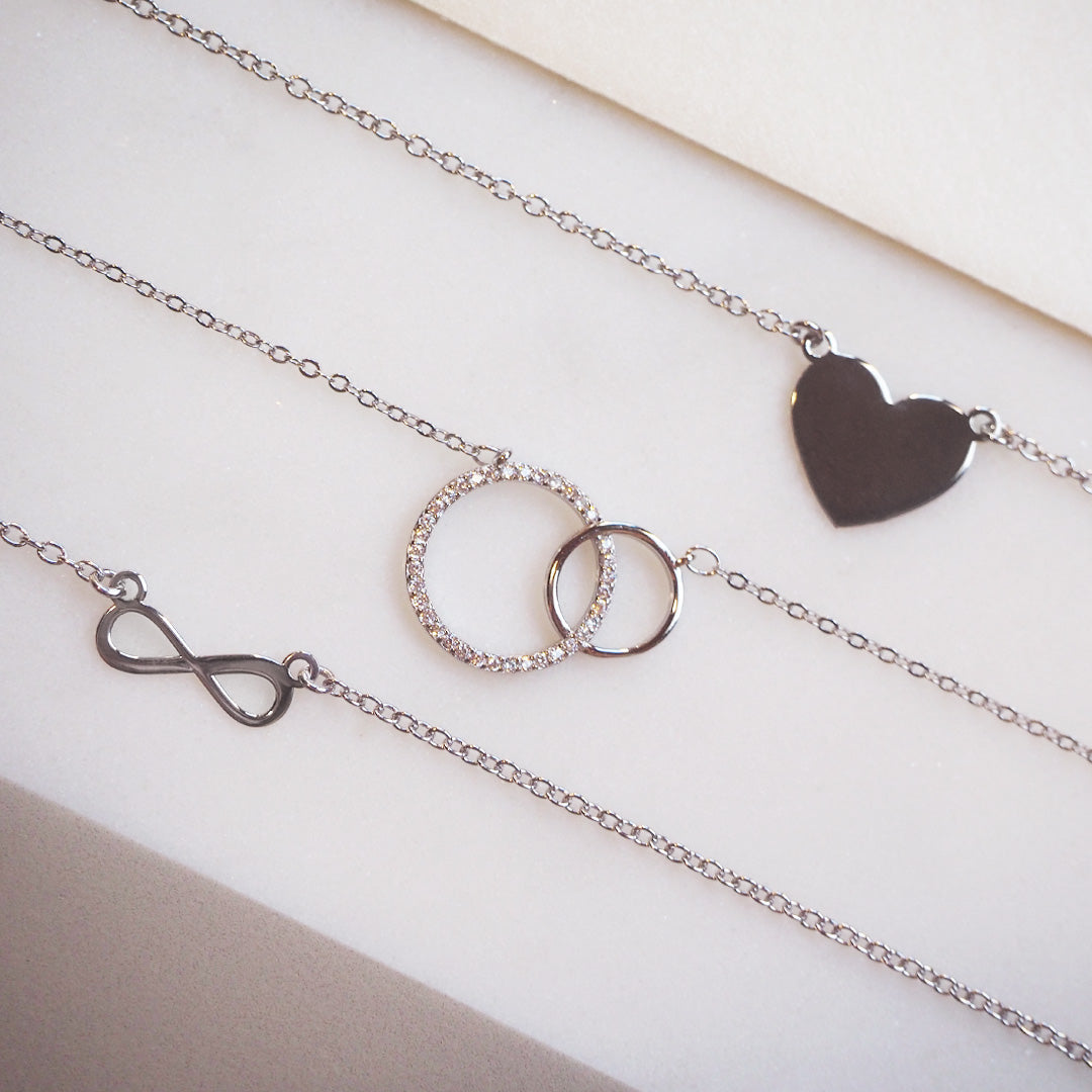 Pulsera Infinito Minimal de Plata 925 Personalizada