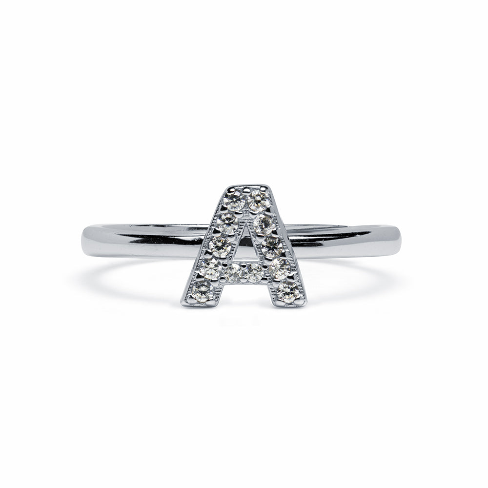 Anillo de Plata 925 con Inicial Grabada