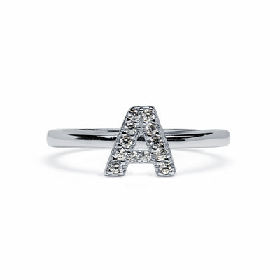 Anillo de Plata 925 con Inicial Grabada