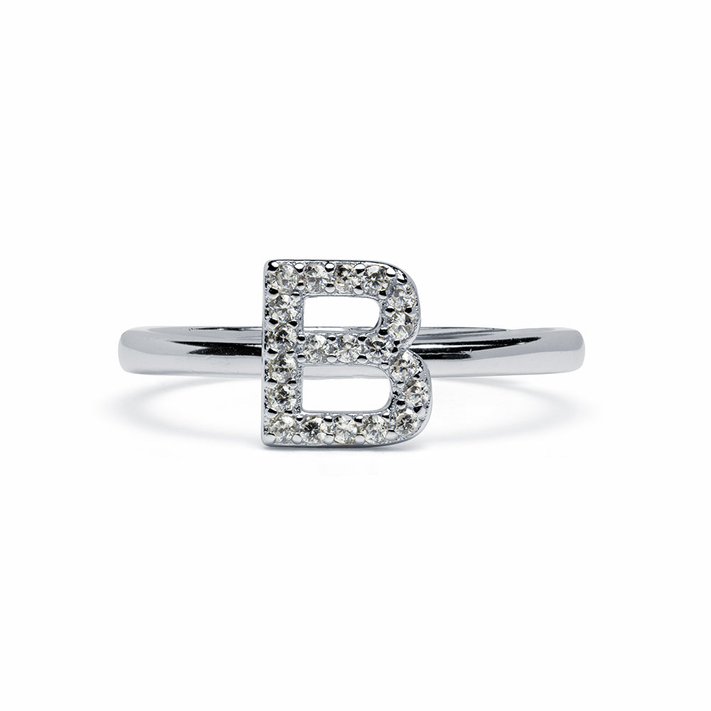 Anillo de Plata 925 con Inicial Grabada