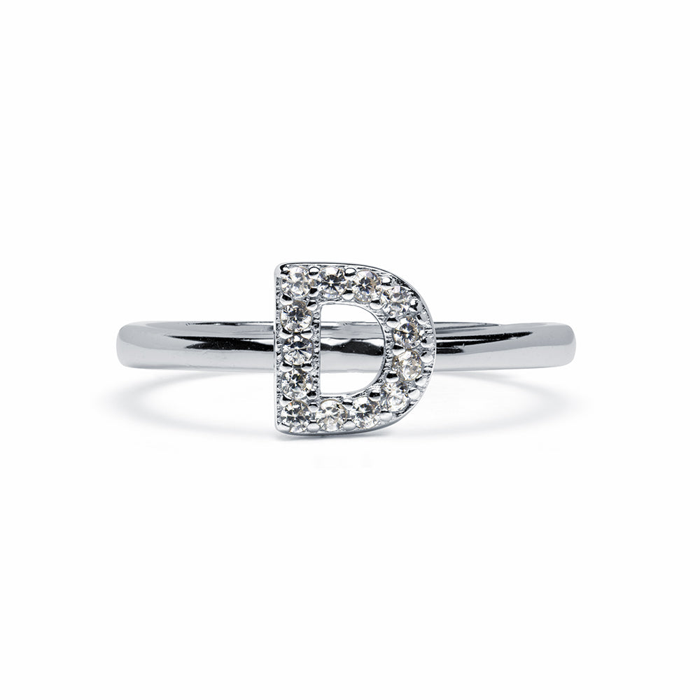 Anillo de Plata 925 con Inicial Grabada
