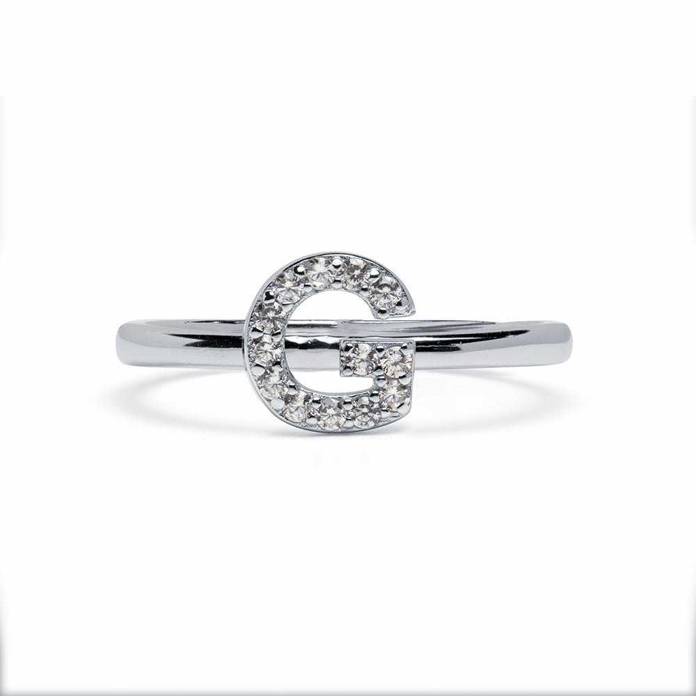 Anillo de Plata 925 con Inicial Grabada
