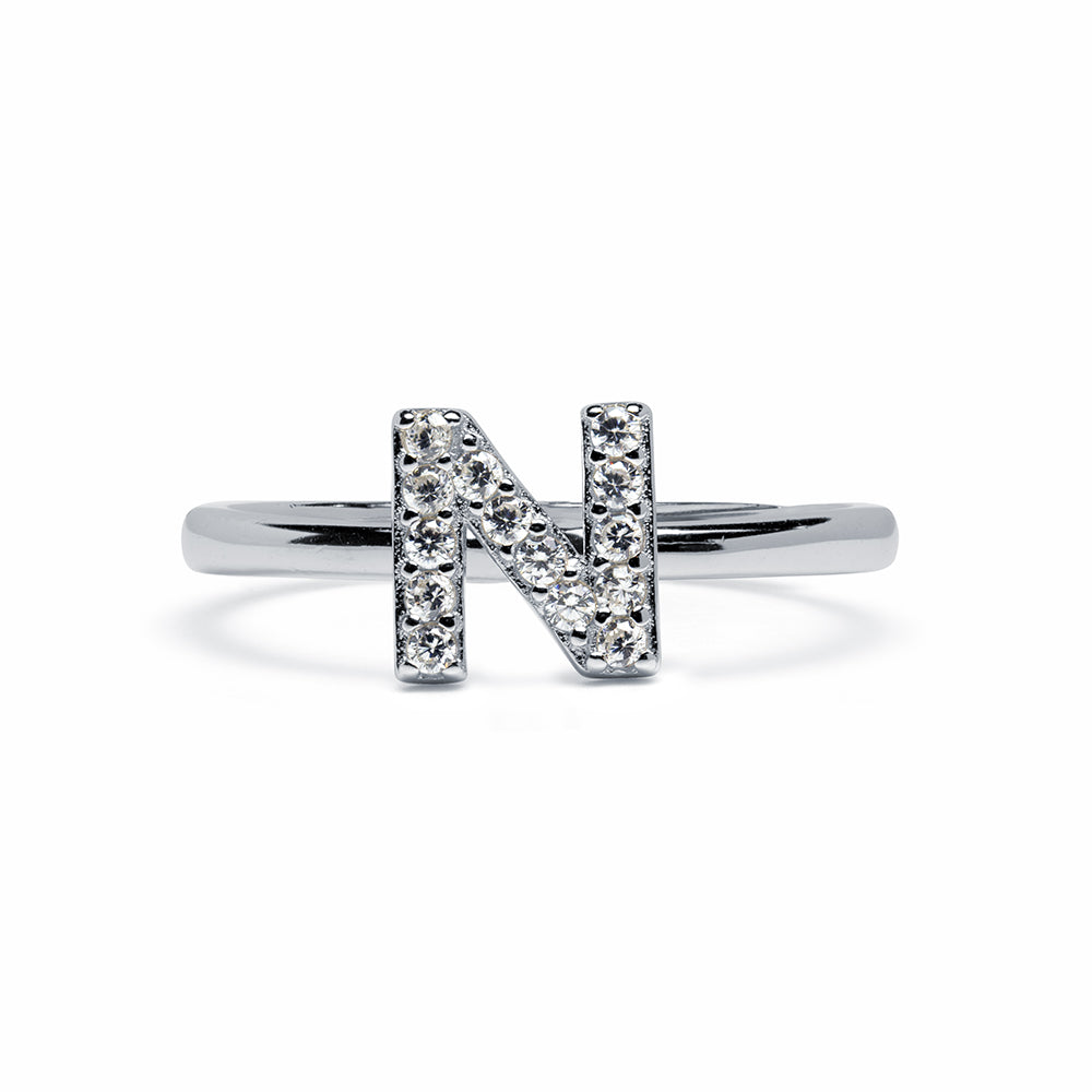 Anillo de Plata 925 con Inicial Grabada