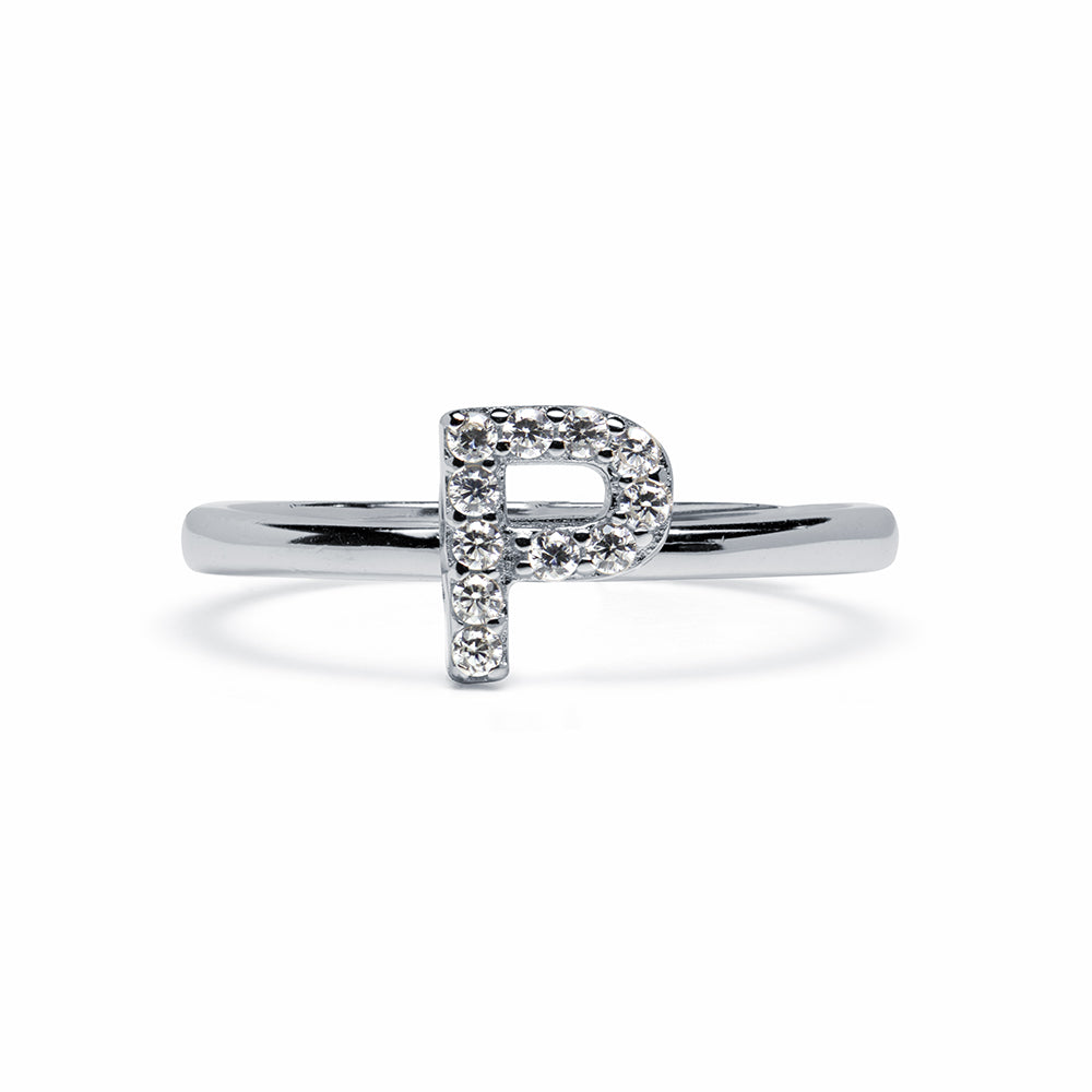 Anillo de Plata 925 con Inicial Grabada