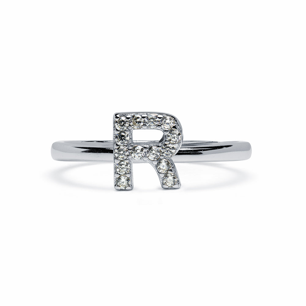 Anillo de Plata 925 con Inicial Grabada