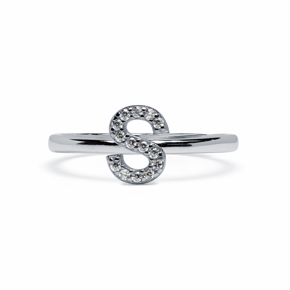 Anillo de Plata 925 con Inicial Grabada