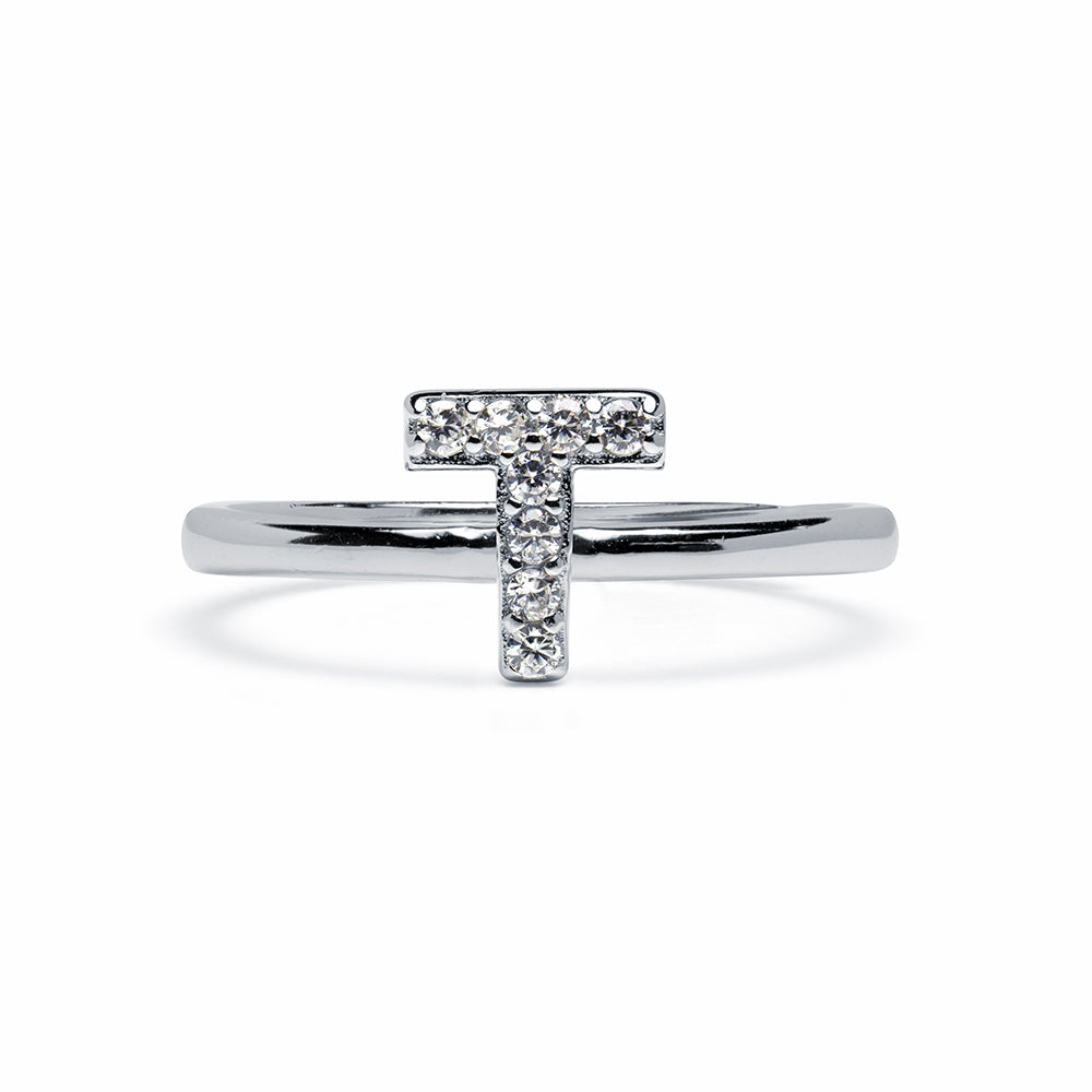 Anillo de Plata 925 con Inicial Grabada