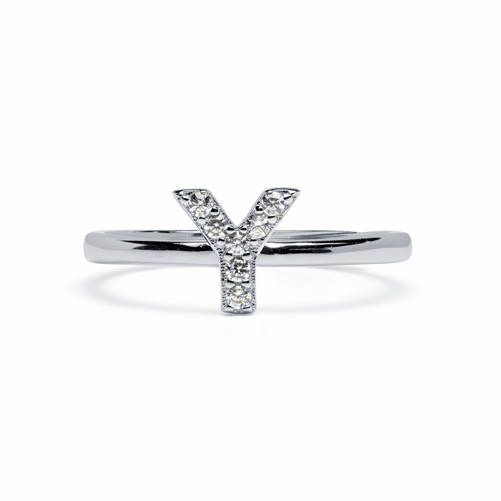 Anillo de Plata 925 con Inicial Grabada