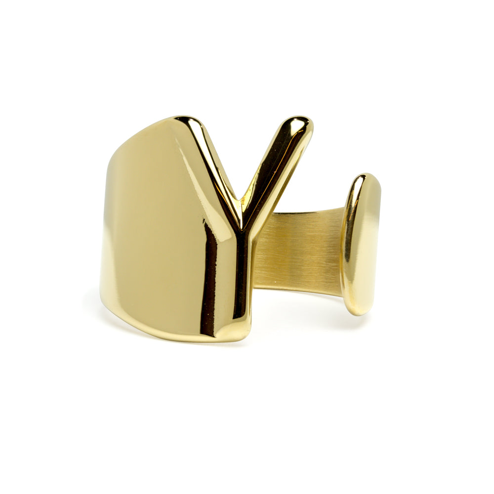 Anillo de Acero con Inicial Grabada