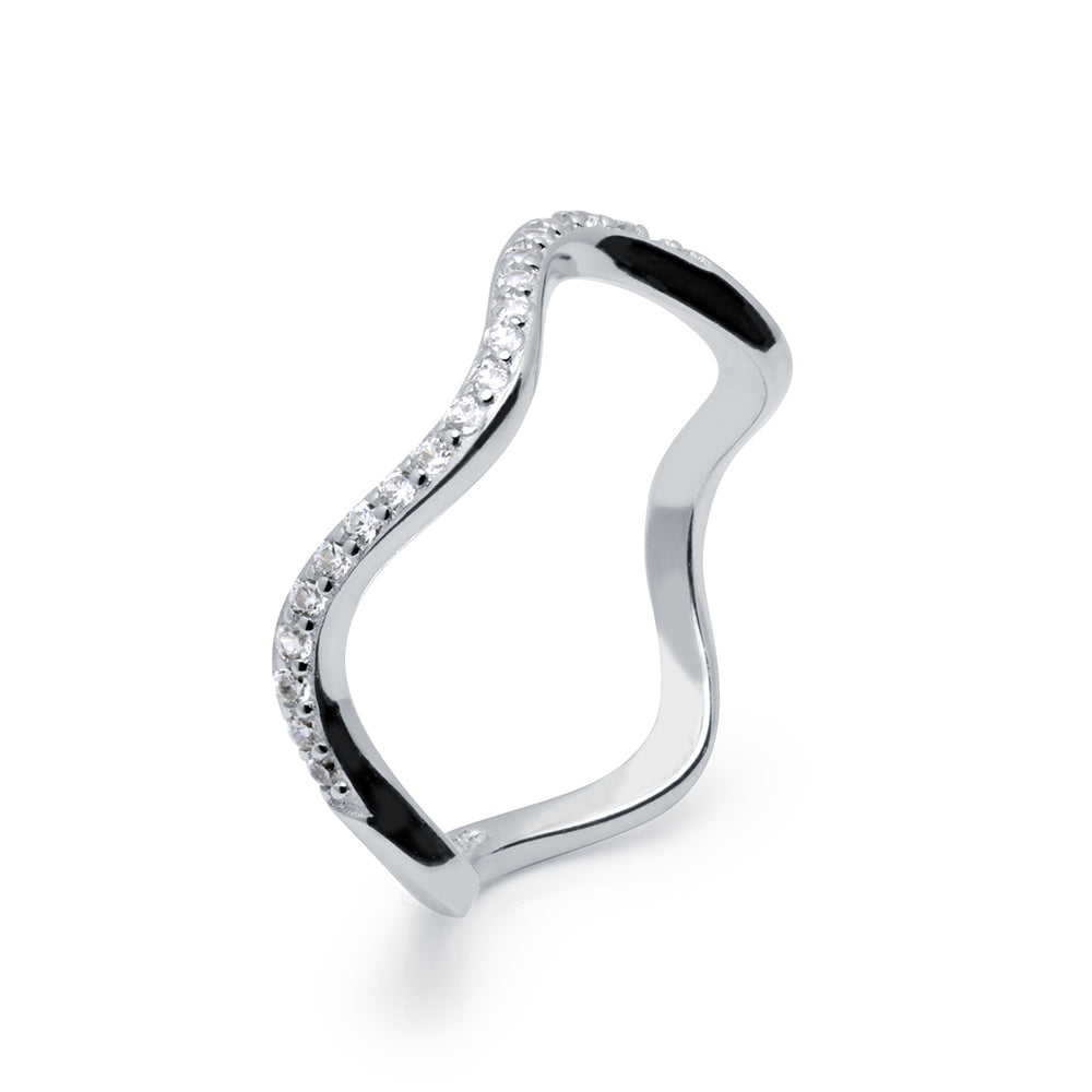 Anillo abstract con Circonitas