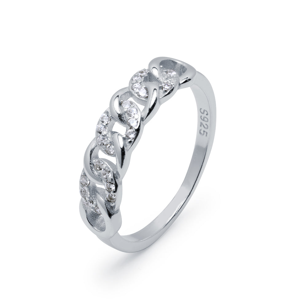 Anillo Cadena Circonitas