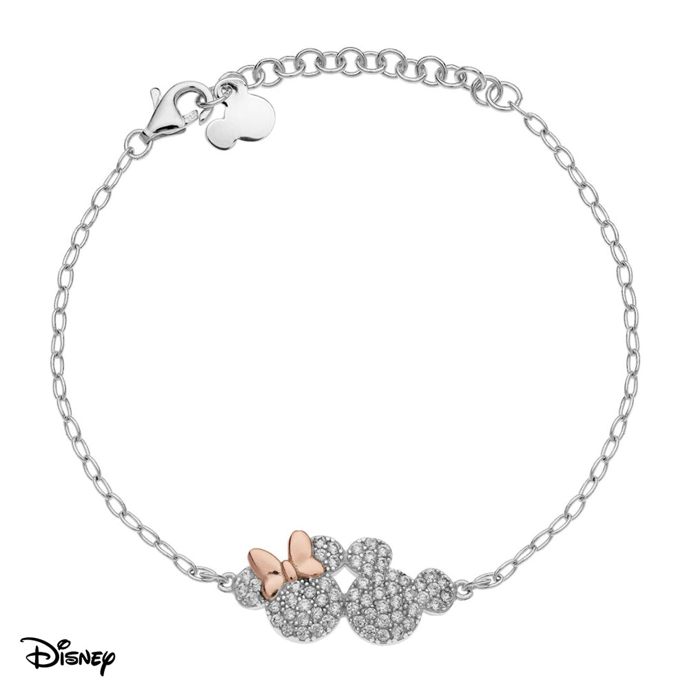 Pulsera Minnie y Mickey Shine Disney Plata