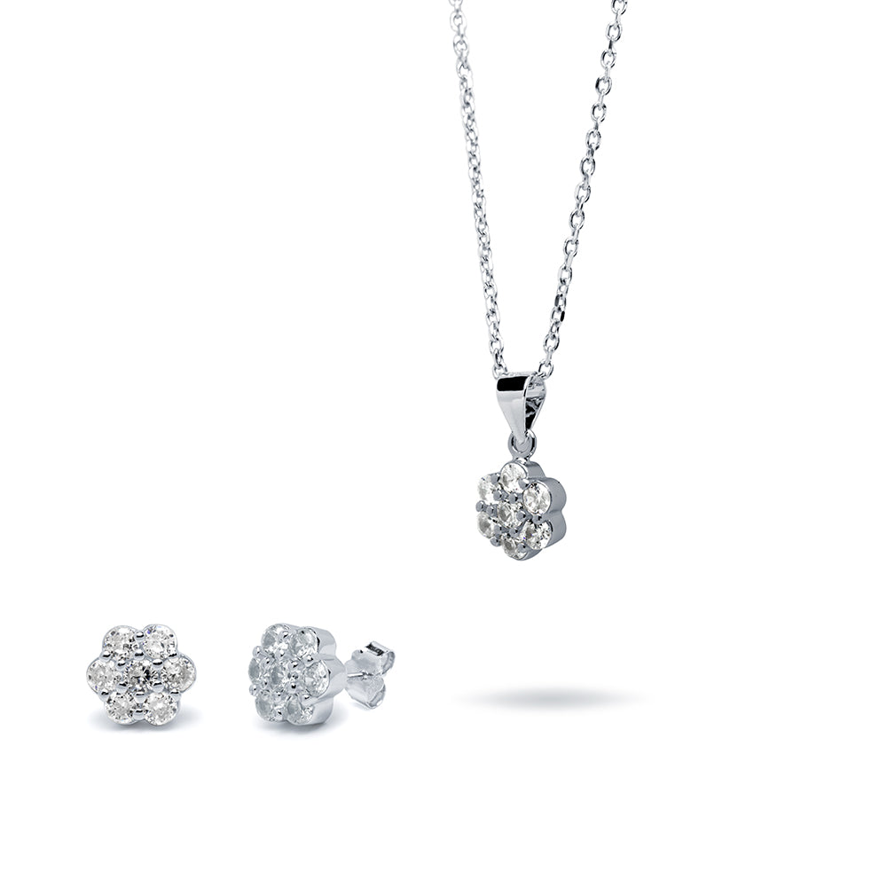 Collar y Pendientes Classic Flower