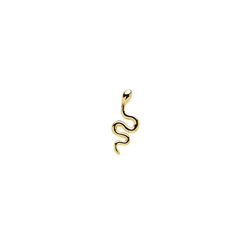 Piercing Labret Serpiente de Oro 9K