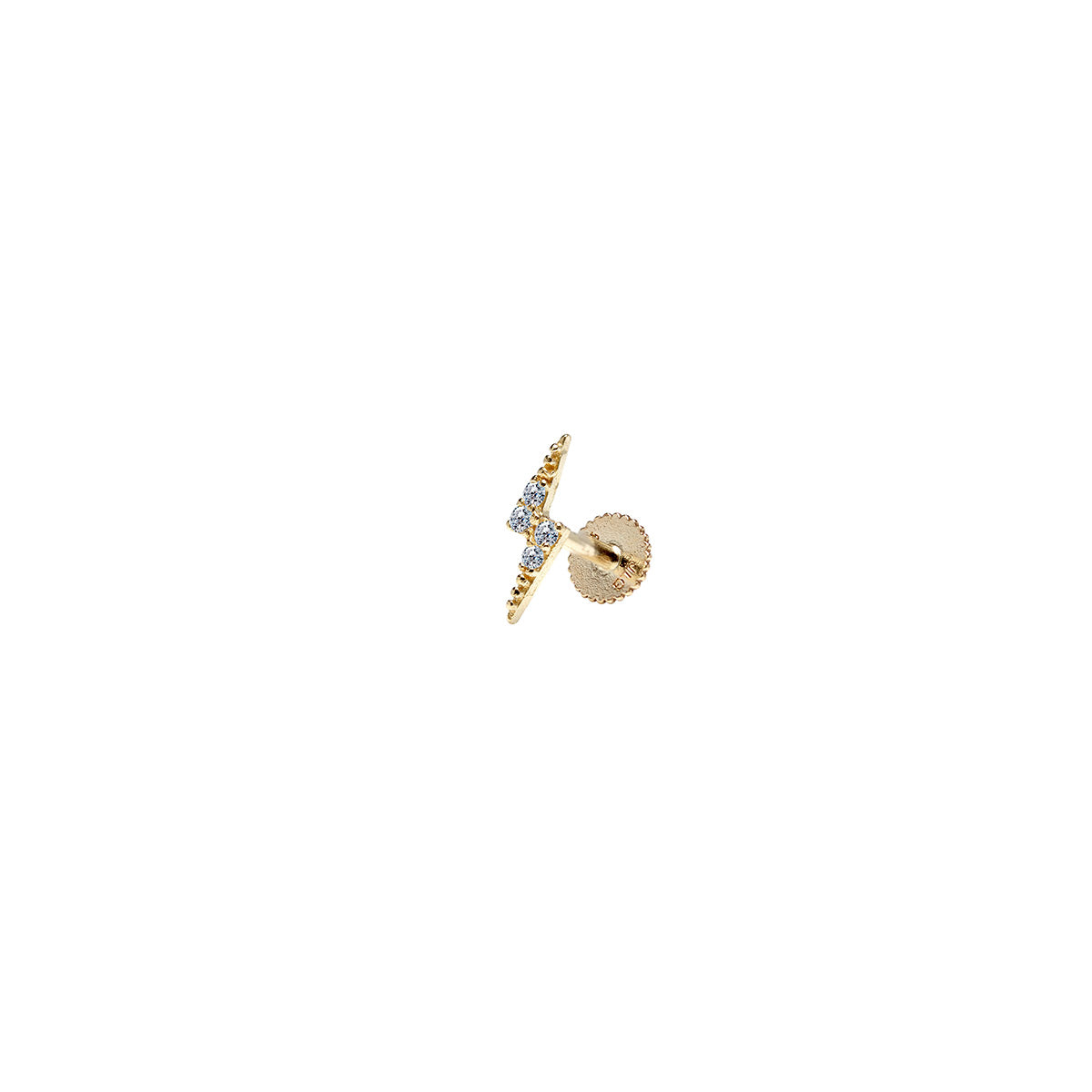 Pendientes Labret Rayito de Oro 9K