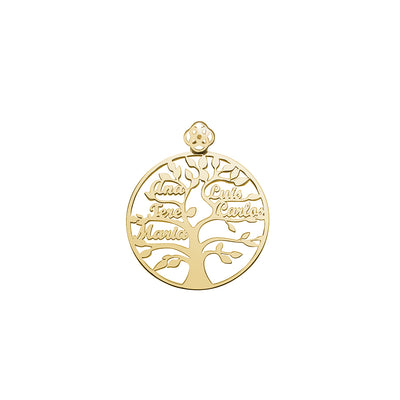 Colgante Árbol de Vida de Oro con Nombres Grabados
